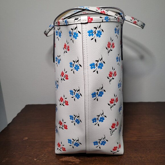 Coach Floral Print City Tote Bag Chalk White NWT Preppy Cottagecore - Picture 6 of 16